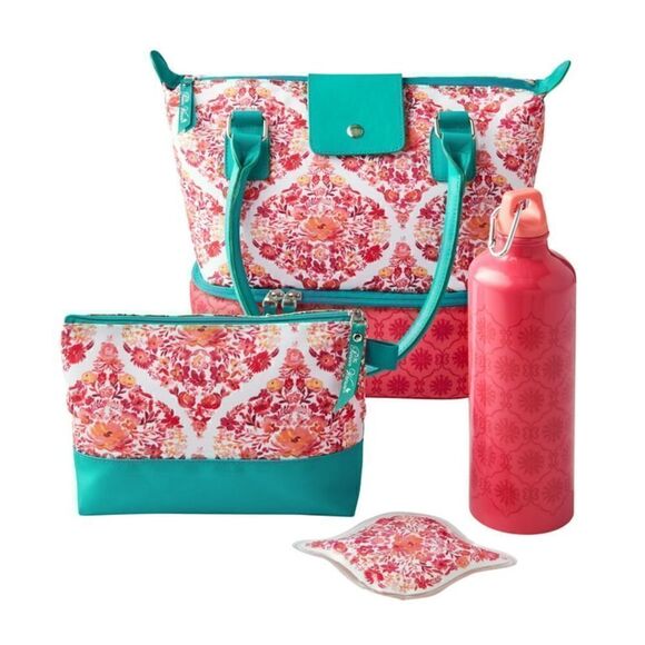 🦋 New Pioneer Woman Insulated Lunch Kit Set, 4-Piece, Floral Ogee - Picture 7 of 11